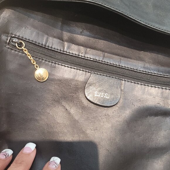 Gucci Bamboo & Leather Ex-Large Very Rare Vintage Bag - Picture 5 of 17